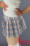 学生服にも使えるそうなチェック柄25cm丈マイクロプリーツスカート
